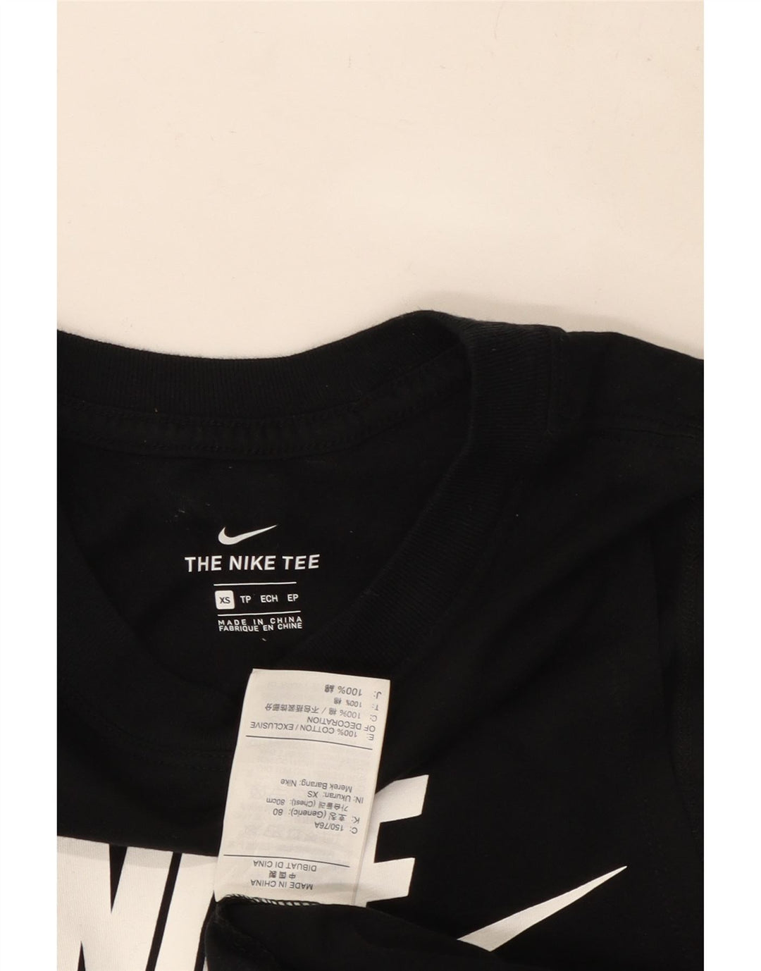 Nike Camiseta gráfica para mujer UK 6 XS Algodón negro