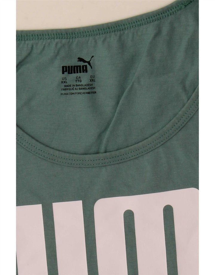 Puma Camiseta sin mangas gráfica para hombre 2XL Verde