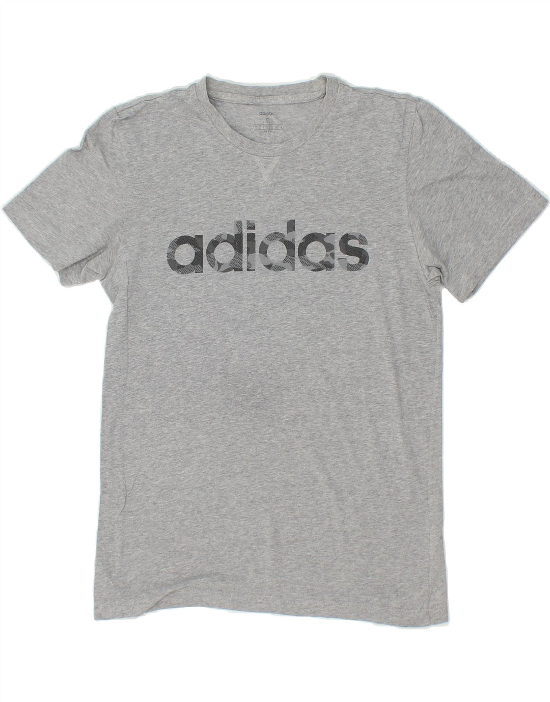 ADIDAS Mens Graphic T-Shirt Top Small Grey Cotton Vintage Adidas and Second-Hand Adidas from Messina Hembry 