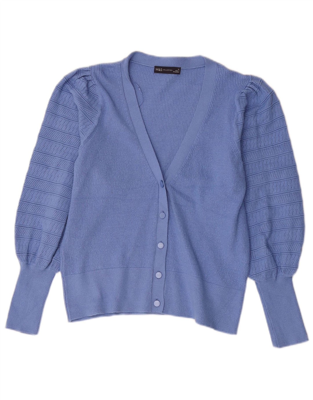 Marks & Spencer - Cárdigan para mujer, talla 40, viscosa azul medio