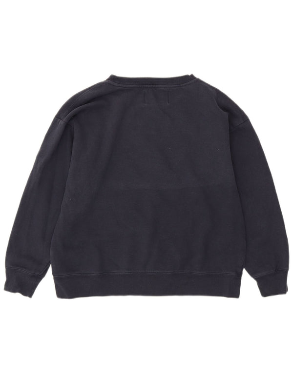 Calvin Klein Jeans Sudadera gráfica para mujer Jumper UK 14 Medium Azul marino