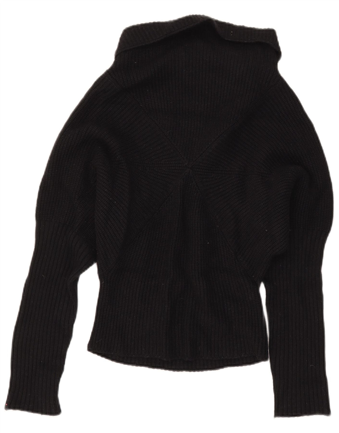 Stefanel Suéter con cuello vuelto para mujer UK 6 XS Lana negra