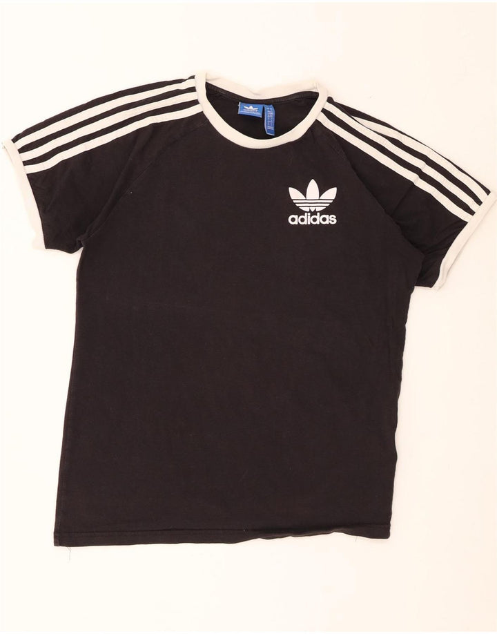 Adidas - Camiseta para hombre, talla grande, algodón negro