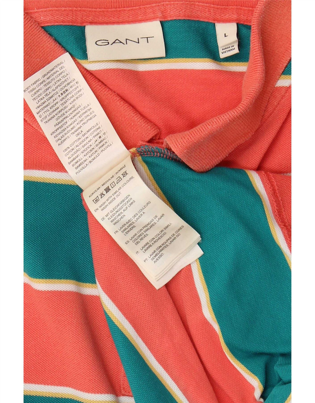 Gant Polo Grande De Algodón A Rayas Multicolor Hombre