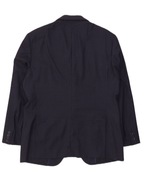 Massimo Dutti Chaqueta Blazer De 2 Botones Hombre EU 54 XL Lana Azul Marino