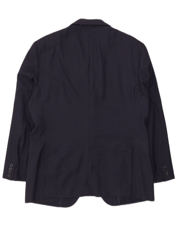 Massimo Dutti Chaqueta Blazer De 2 Botones Hombre EU 54 XL Lana Azul Marino