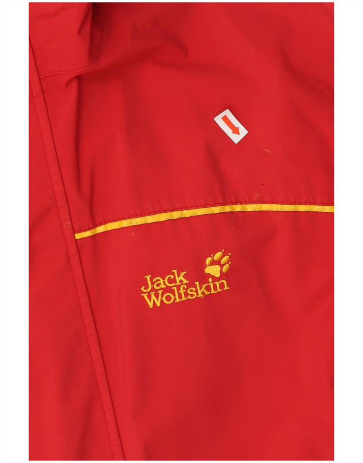 JACK WOLFSKIN Chubasquero con capucha y gráfico para niño 13-14 años Poliamida roja