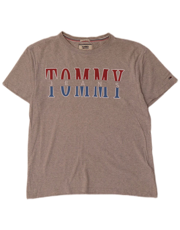 TOMMY HILFIGER Camiseta gráfica de ajuste regular para mujer UK 44 Gris medio