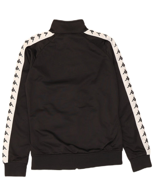 Kappa Chaqueta superior de chándal con gráfico para mujer UK 46 Large Black Colourblock