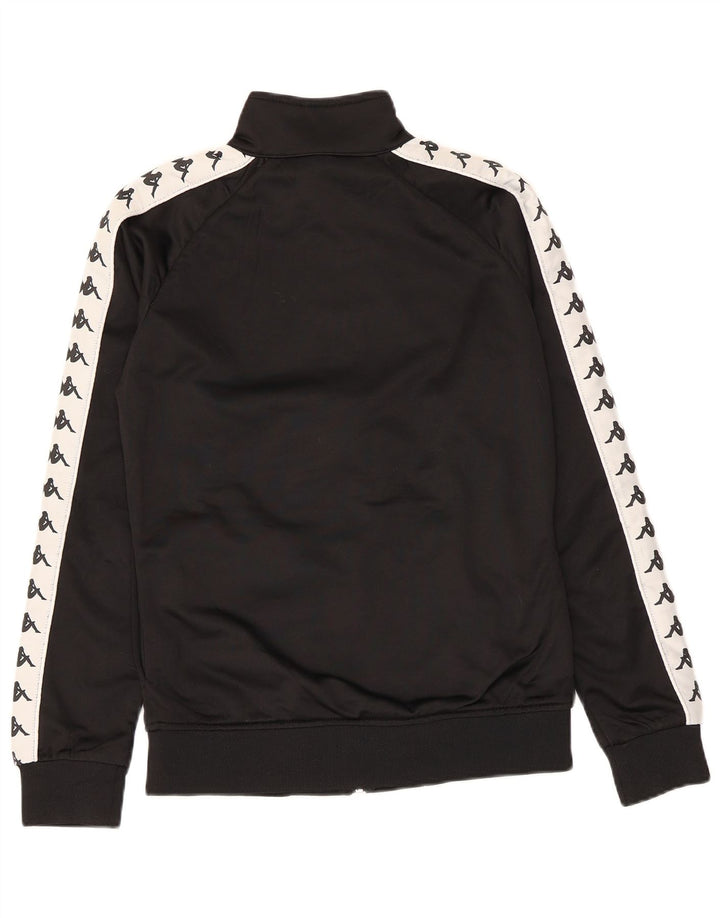 Kappa Chaqueta superior de chándal con gráfico para mujer UK 46 Large Black Colourblock