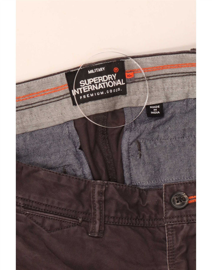 Superdry Pantalón chino ajustado para hombre W30 L32 Marrón