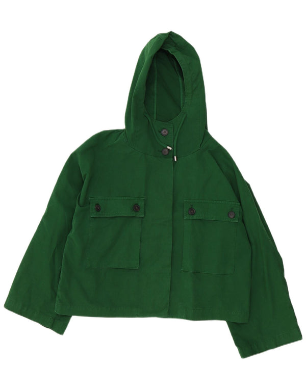 Zara Mujer Chaqueta Bomber Extragrande Con Capucha UK 10 Small Verde