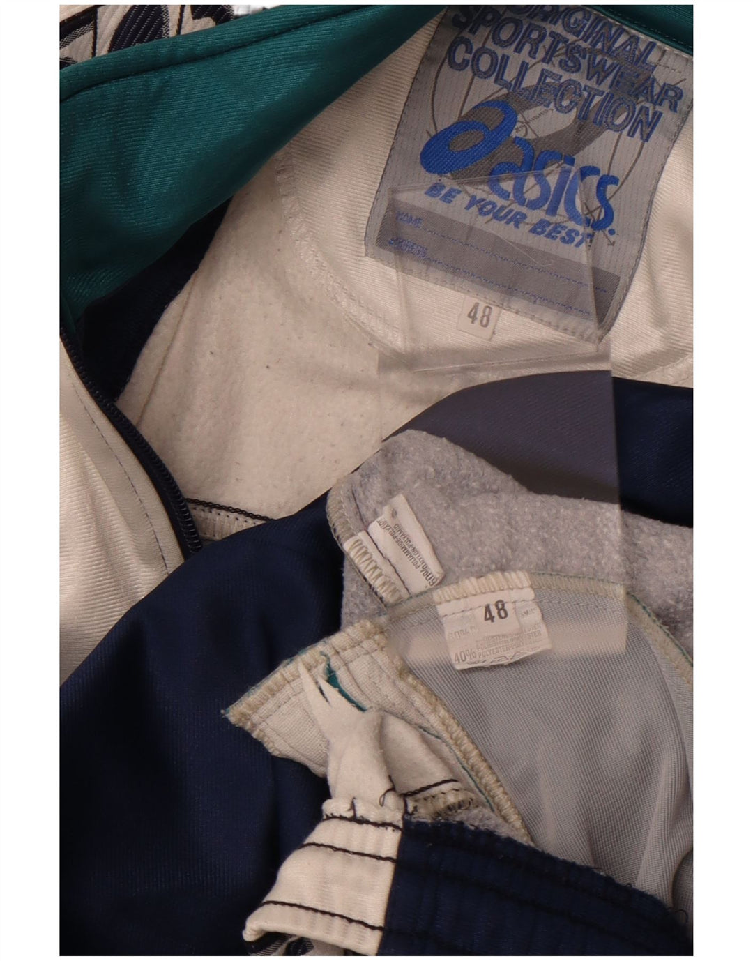 Chándal Asics Mujer Completo IT 48 XL Azul Marino Colorblock Poliamida