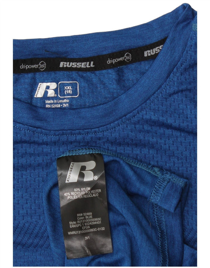 RUSSELL ATHLETIC Camiseta Dri-Power para niños 15-16 años 2XL Azul Nylon