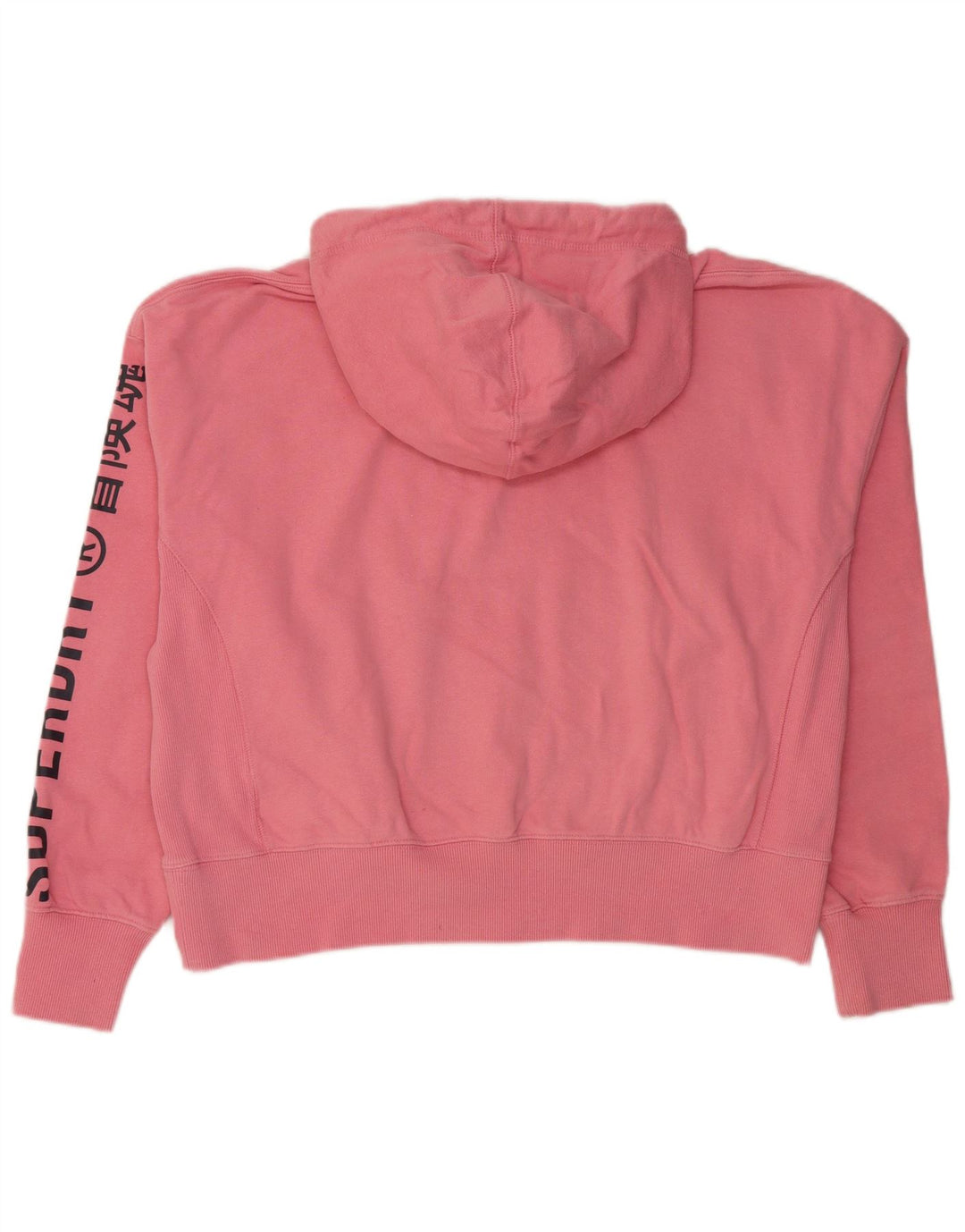 SUPERDRY Jersey con capucha extragrande con gráfico recortado para mujer UK 46 Large Pink