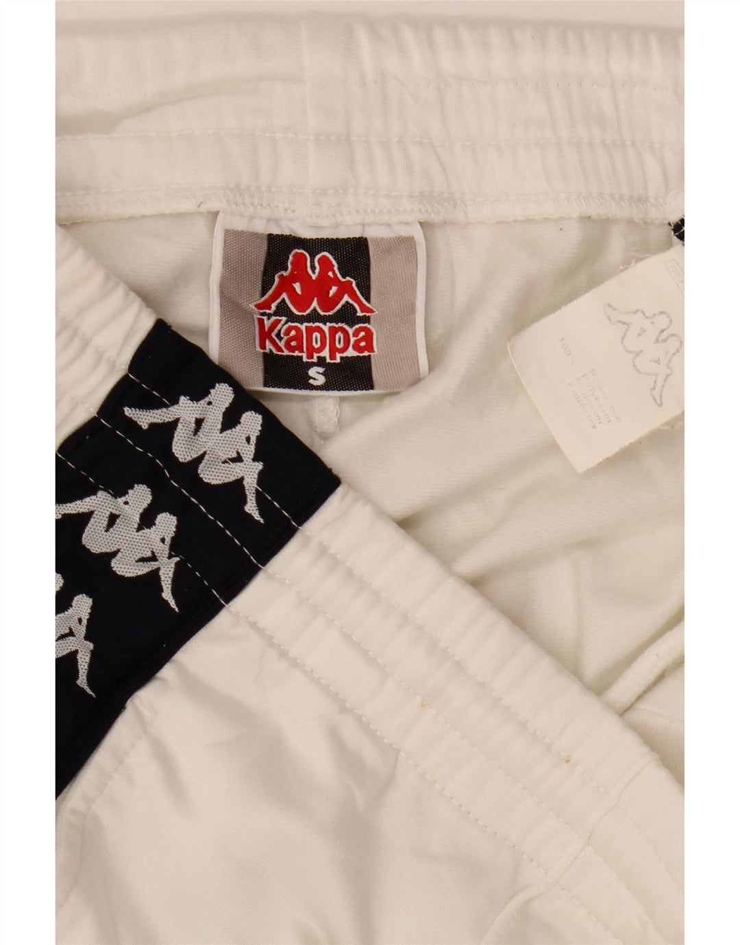 Kappa Hombre Pantalones De Chándal Gráficos Small Blanco Colorblock Poliéster