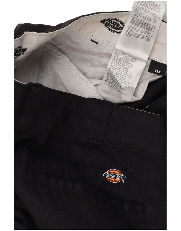 DICKIES Pantalón chino recto para hombre W34 L31 Poliéster negro