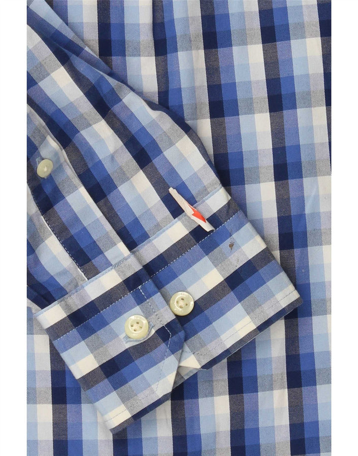 Camisa Gant Hombre Large Blue Check Cotton