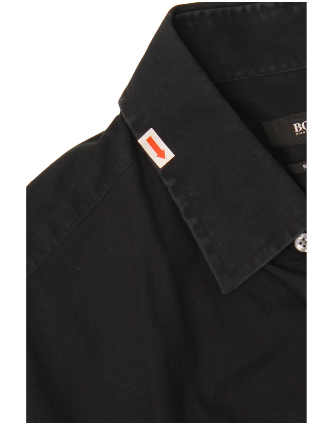 HUGO BOSS Camisa de corte regular para hombre Talla 16 1/2 42 Grande Negro