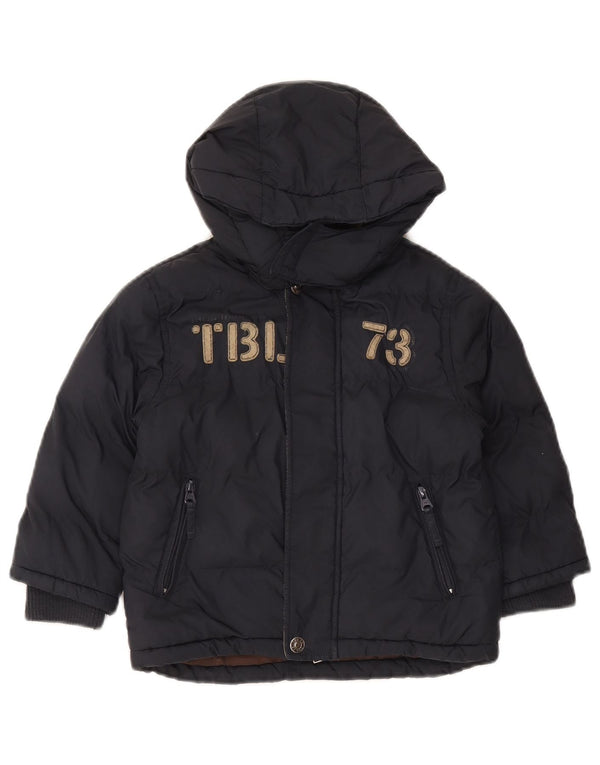 Timberland Chaqueta acolchada con capucha para niño Graphic 3-4 años Azul marino Poliéster