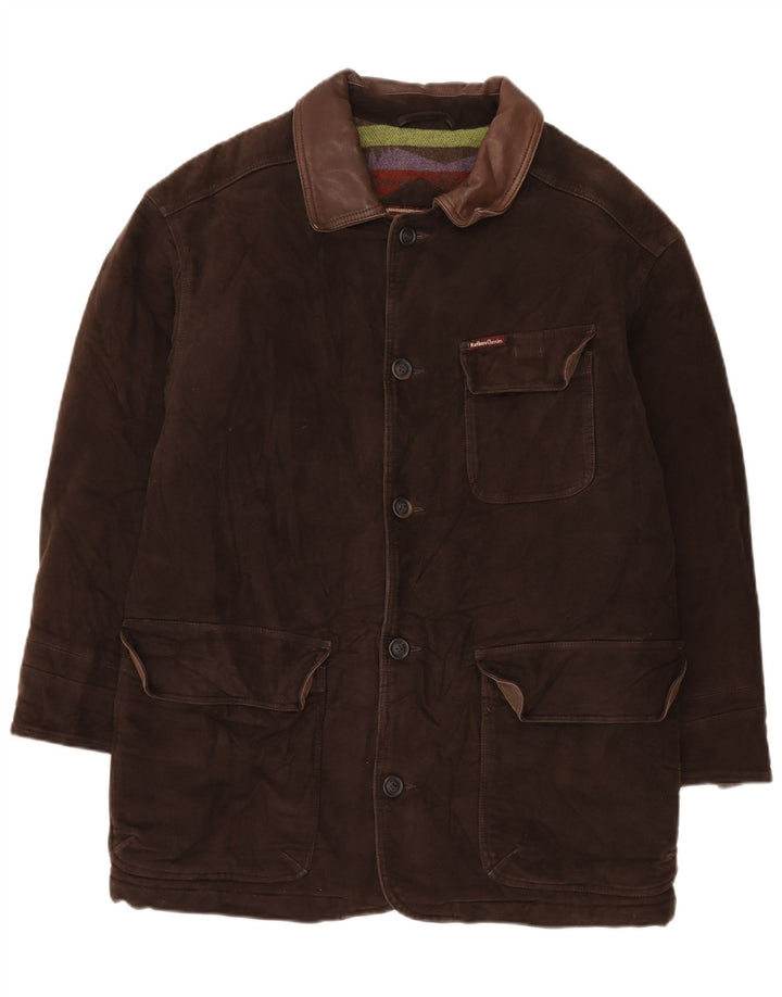 Marlboro Classics Chaqueta utilitaria para hombre Reino Unido 40 Grande Algodón marrón