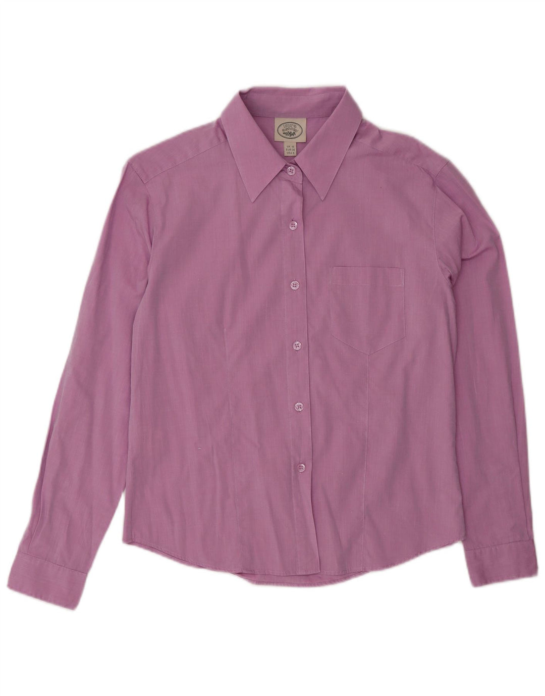 LAURA ASHLEY Camisa Mujer UK 10 Small Algodón Púrpura