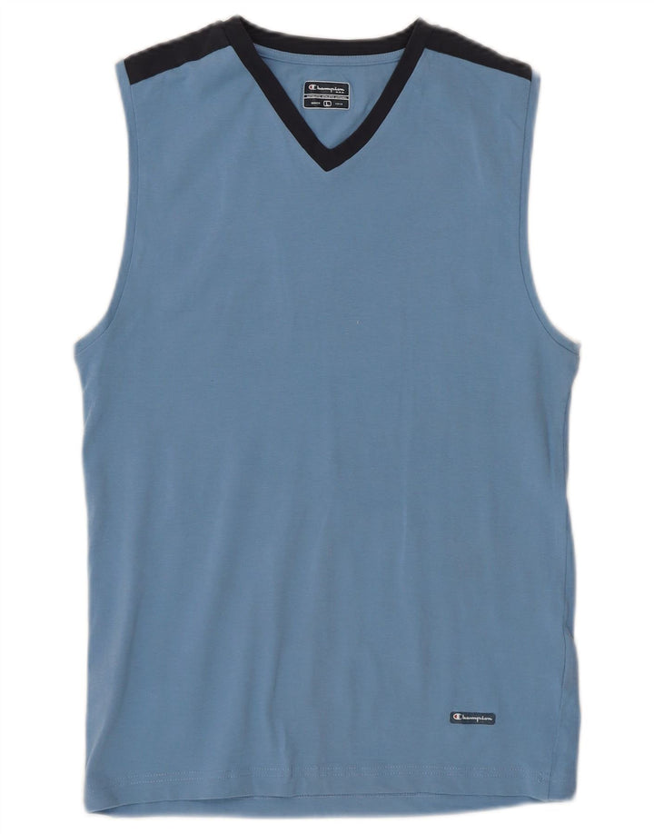 CHAMPION Camiseta sin mangas para mujer UK 14 Large Blue