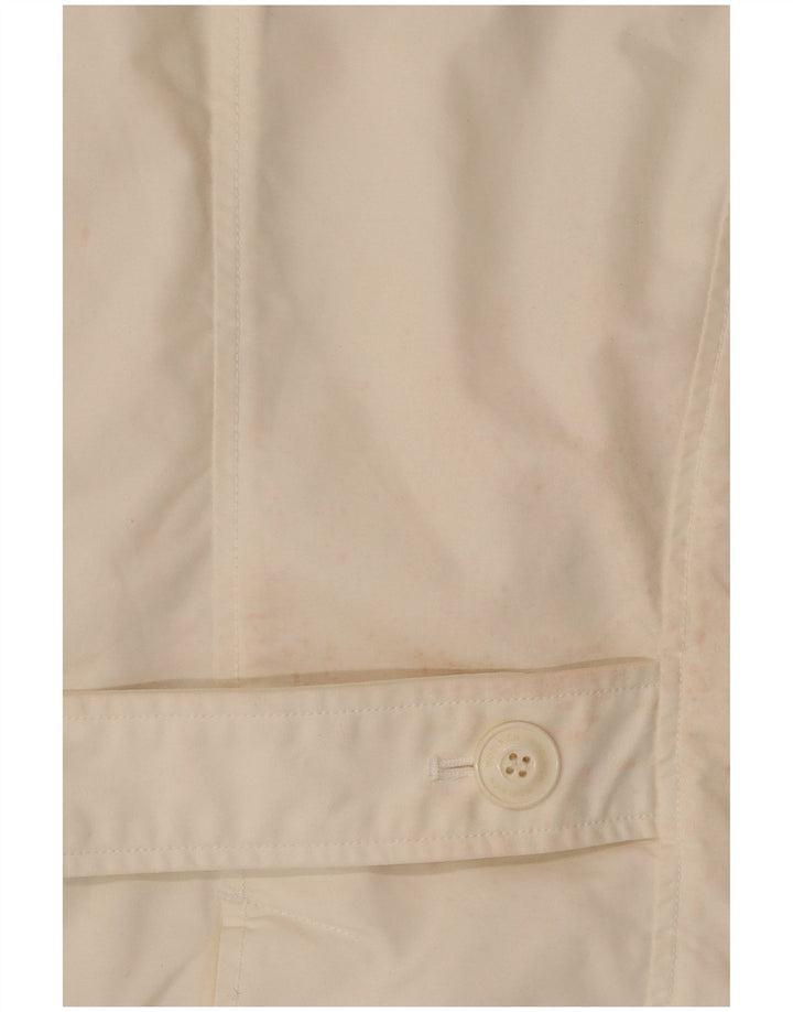 WOOLRICH Chaquetón corto para mujer UK 6 XS Off White Cotton