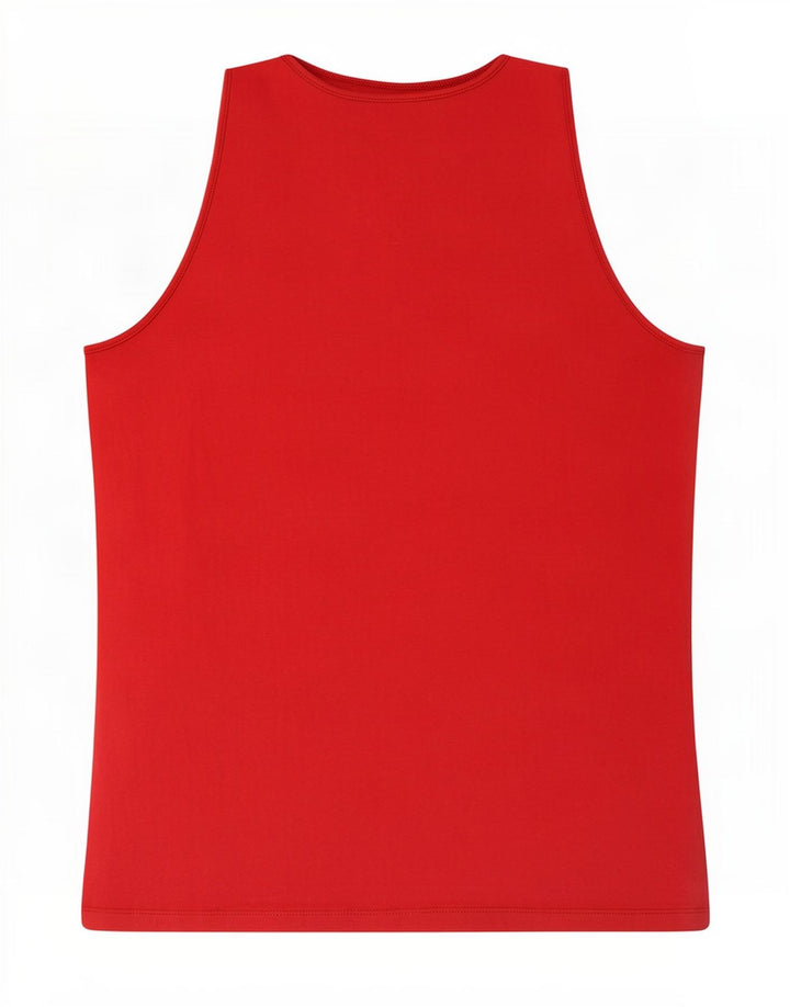 Dack's Camiseta sin mangas para mujer UK 44 Grande Algodón rojo