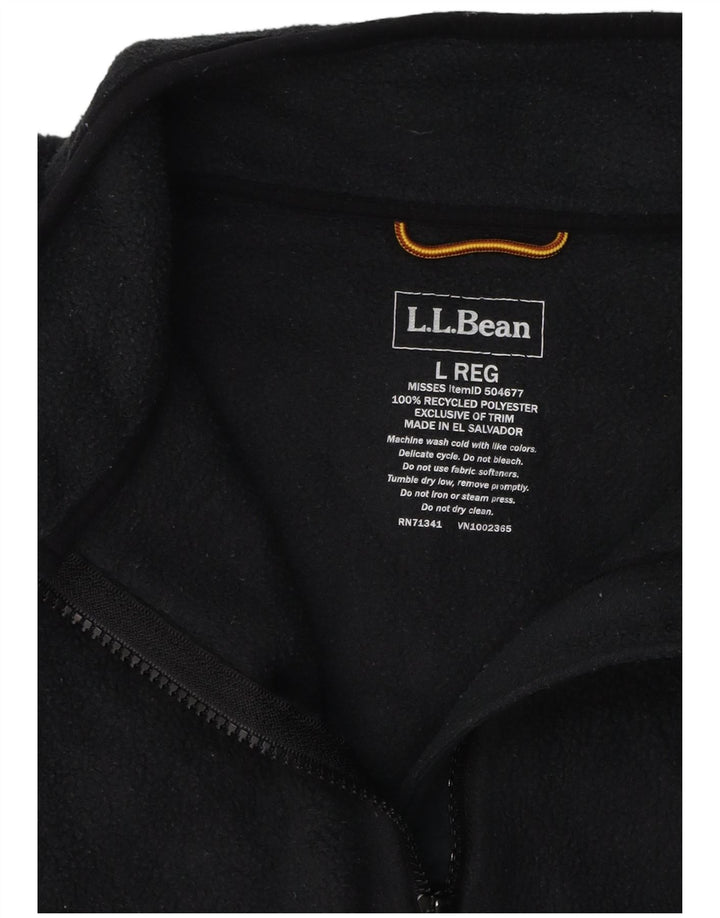 L.L.BEAN Chaqueta polar para mujer UK 46 Grande Poliéster negro