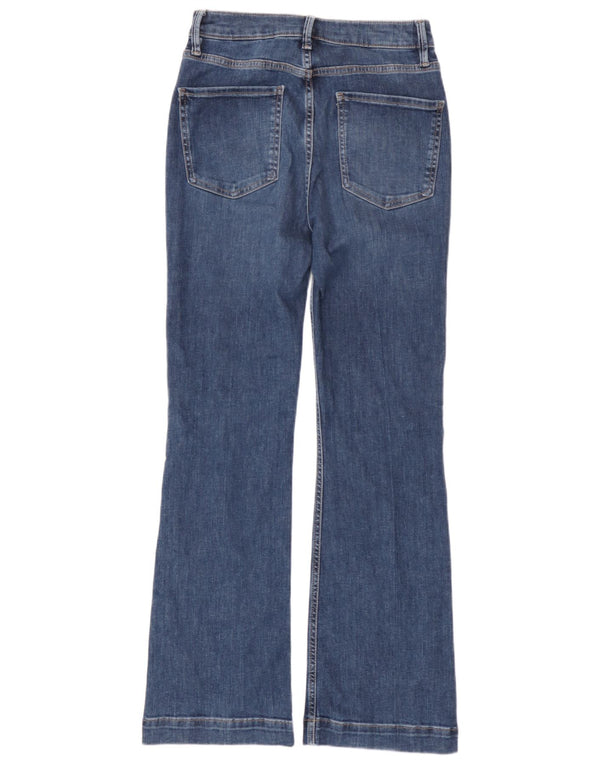 Marks & Spencer Vaqueros acampanados para mujer UK 10 Small W28 L31 Algodón azul