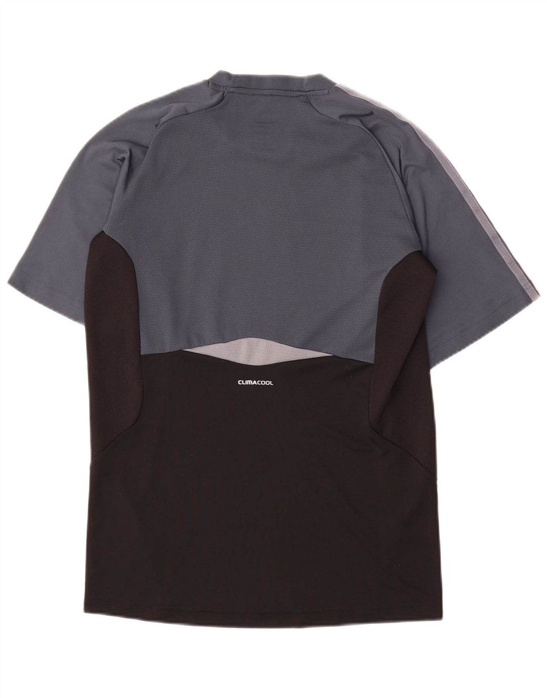 Adidas Mens Climacool Camiseta Top Pequeño Negro Colorblock