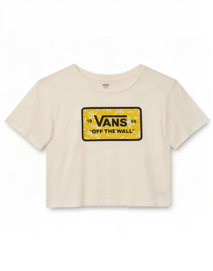 Vans Mujer Crop Graphic Camiseta Top Pequeño Blanco
