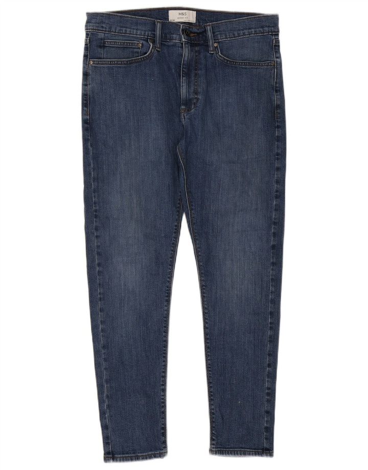 Marks & Spencer Vaqueros pitillo para hombre W32 L29 Algodón azul