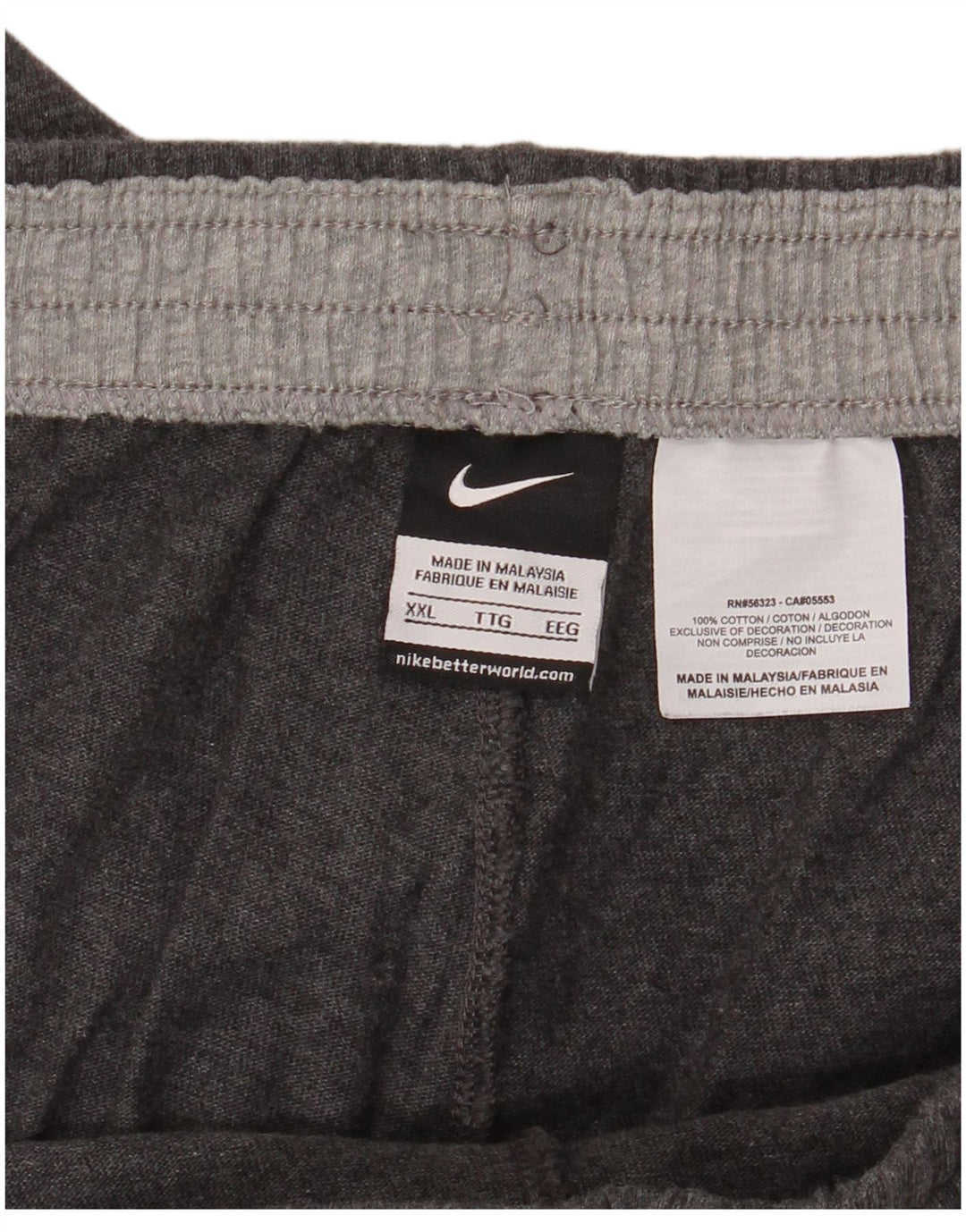 Pantalón de chándal NIKE Hombre 2XL Gris Algodón
