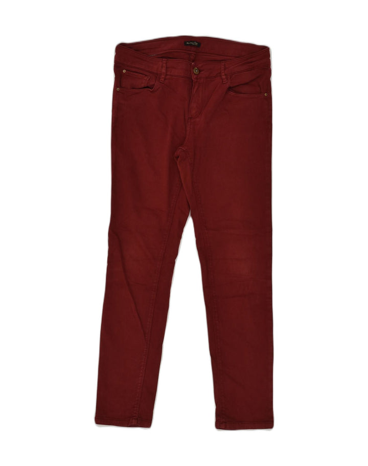 MASSIMO DUTTI Womens Skinny Jeans US 6 Medium W30 L28 Red Cotton | Vintage Massimo Dutti | Thrift | Second-Hand Massimo Dutti | Used Clothing | Messina Hembry 
