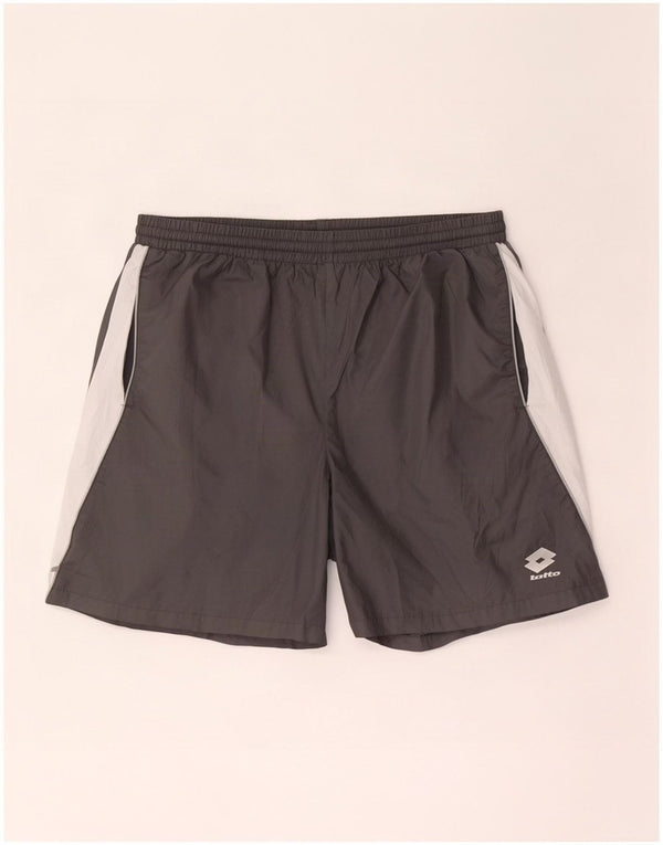 Lotto Pantalones cortos deportivos para hombre UK 42/44 XL Gris Colorblock Poliéster