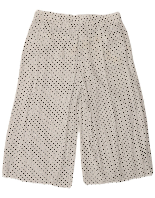 Marks & Spencer Pantalones Capri para Mujer Reino Unido 14 Grande W30 L19 Lunares Blancos