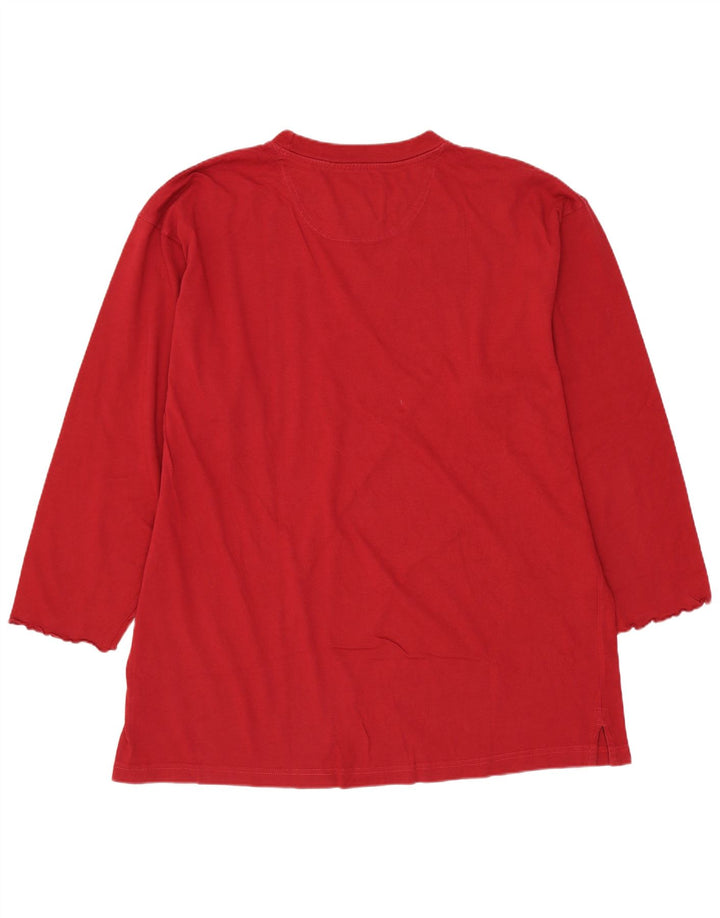 Woolrich Hombre Top Manga 3/4 Grande Algodón Rojo