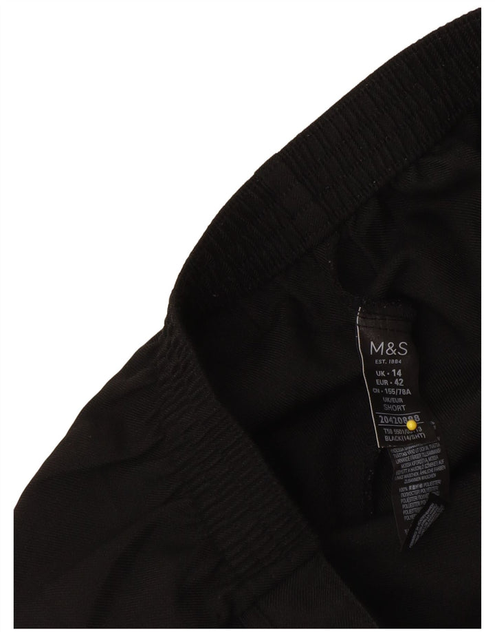 Marks & Spencer Pantalones cortos para mujer UK 40 Large W34 L24 Poliéster negro