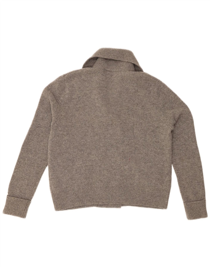JACK WILLS Suéter tipo cárdigan extragrande para mujer UK 10 Small Grey