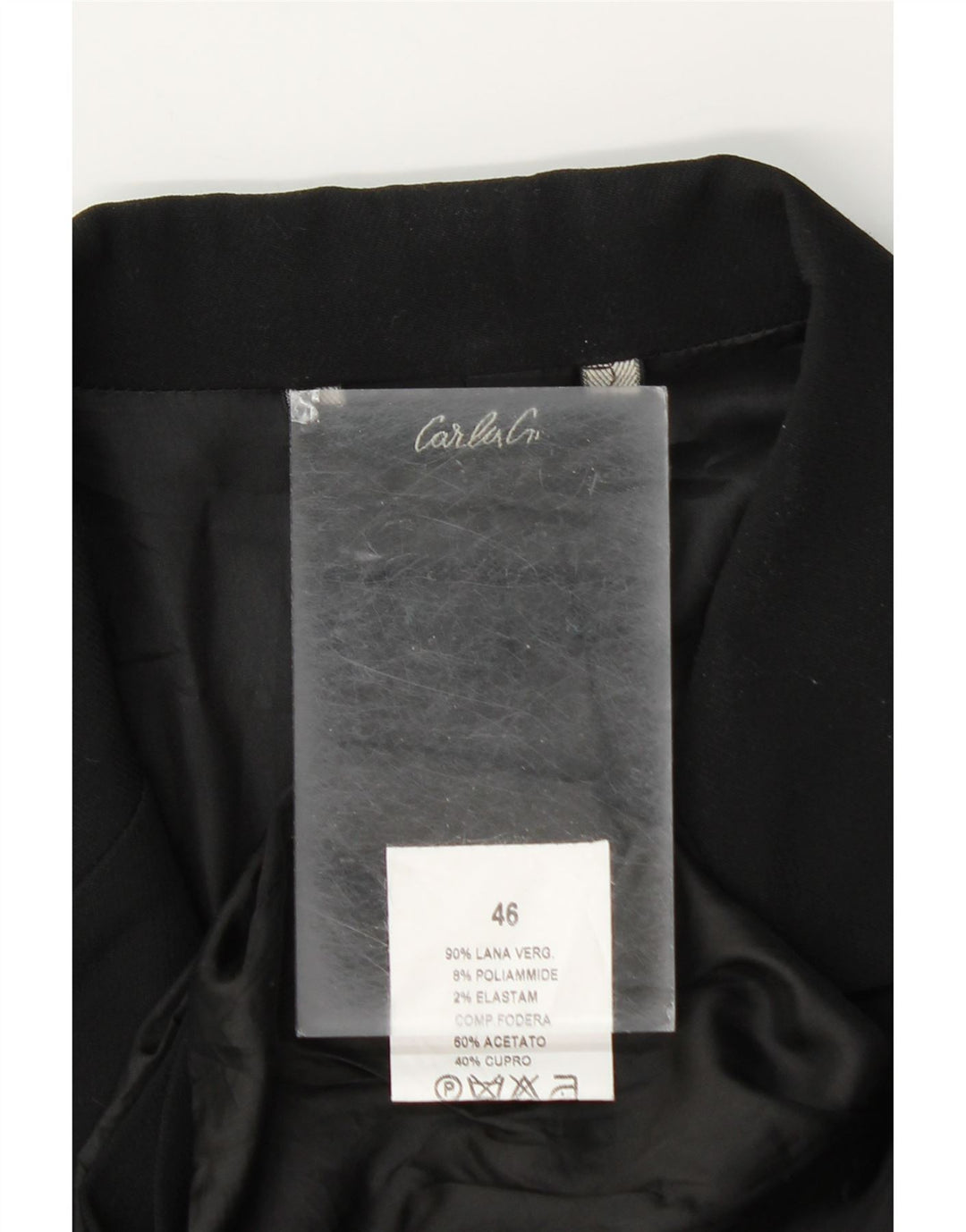 Vintage mujer longline 1 botón Blazer chaqueta IT 46 grande negro