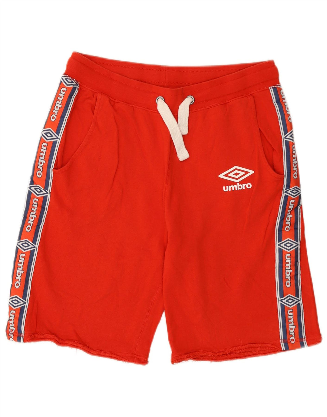 Pantalones cortos deportivos con gráficos Umbro para hombre de algodón rojo medio