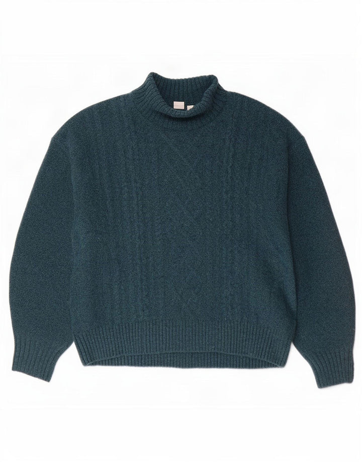 Gap Jersey extragrande con cuello vuelto para mujer UK 46 Acrílico verde grande