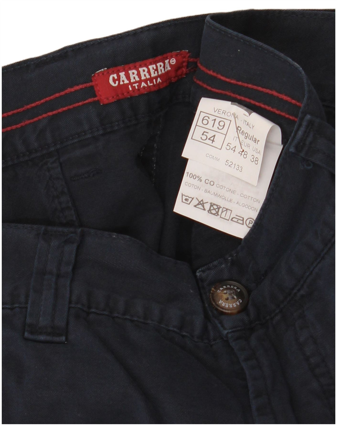 Pantalón Cargo Regular Recto Para Hombre Carrera W38 L34 Algodón Azul Marino