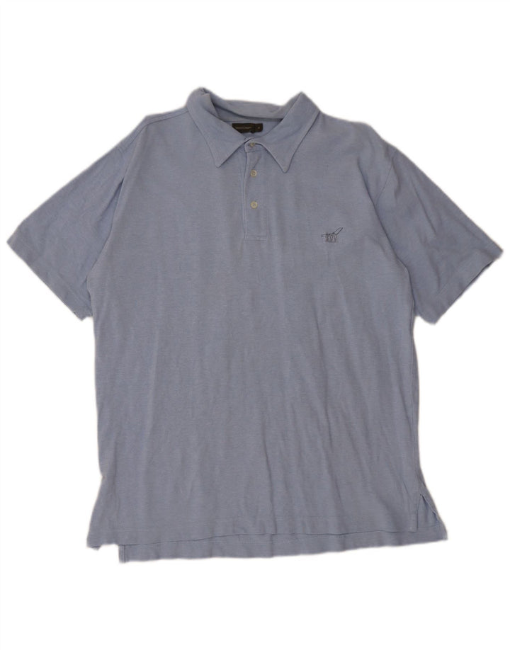 Henry Cottons Polo para hombre de algodón azul grande