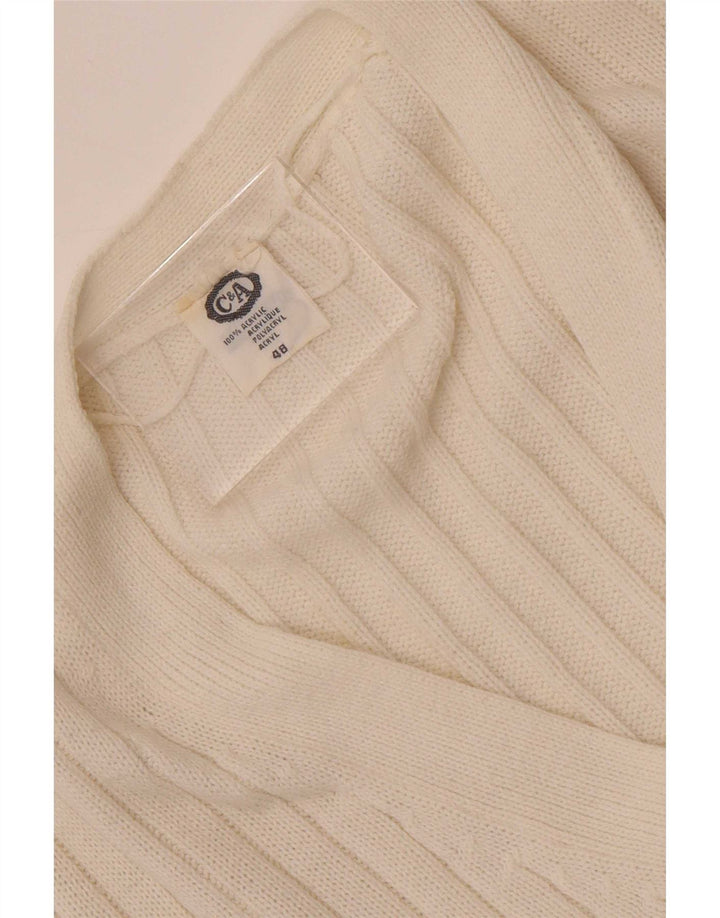 C & A Suéter tipo cárdigan para mujer EU 48 2XL Acrílico blanco