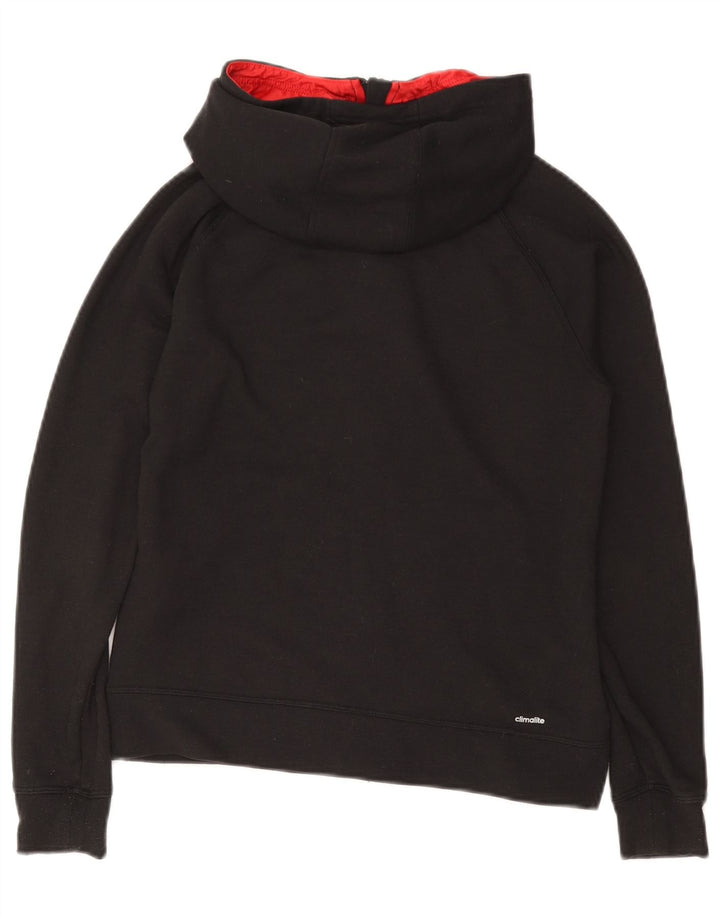 ADIDAS Climalite Zip Sudadera con capucha para mujer UK 4/6 XS Negro Poliéster