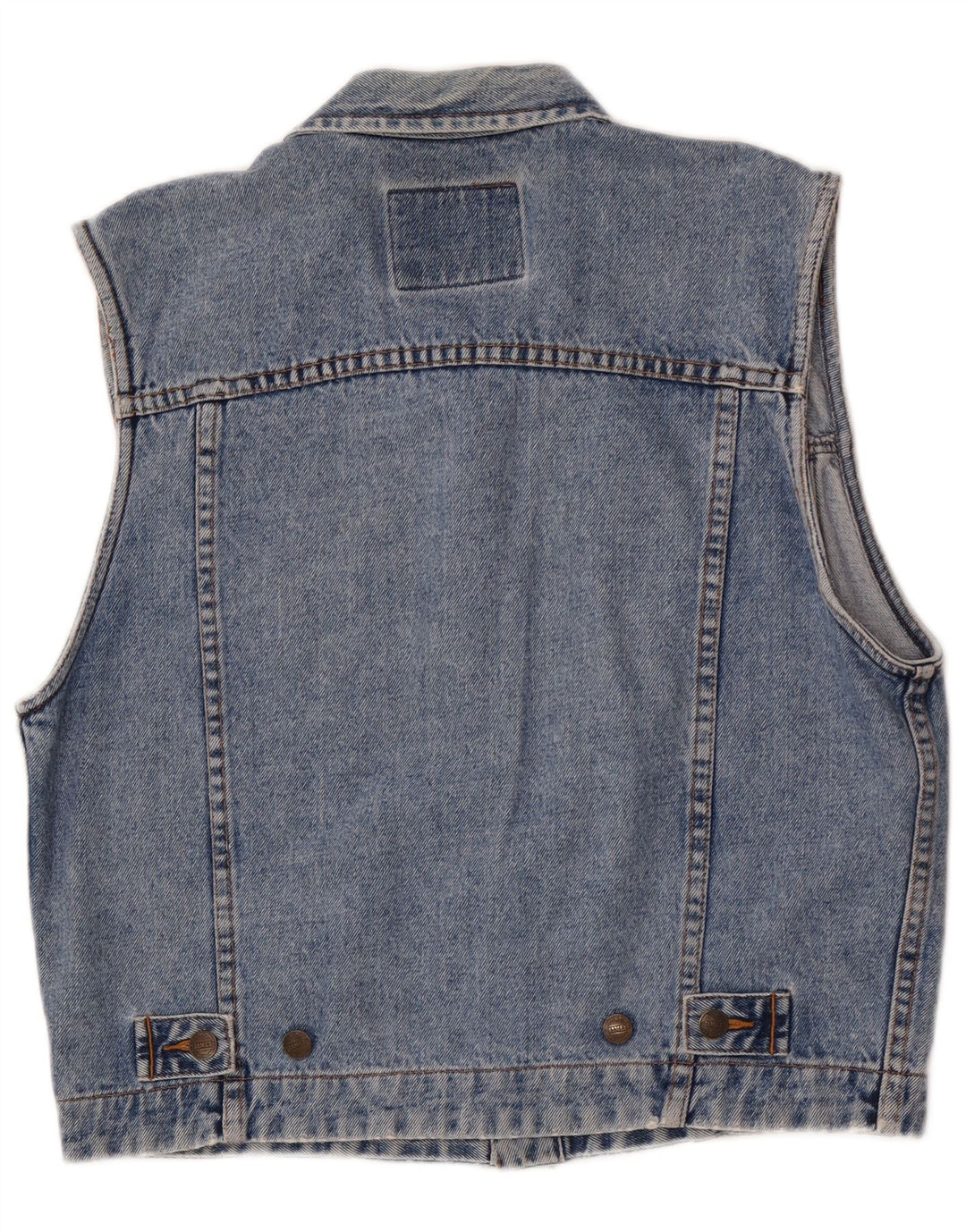 James Dillon Chaleco vaquero para hombre UK 36 Pequeño Algodón azul