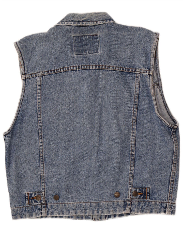 James Dillon Chaleco vaquero para hombre UK 36 Pequeño Algodón azul